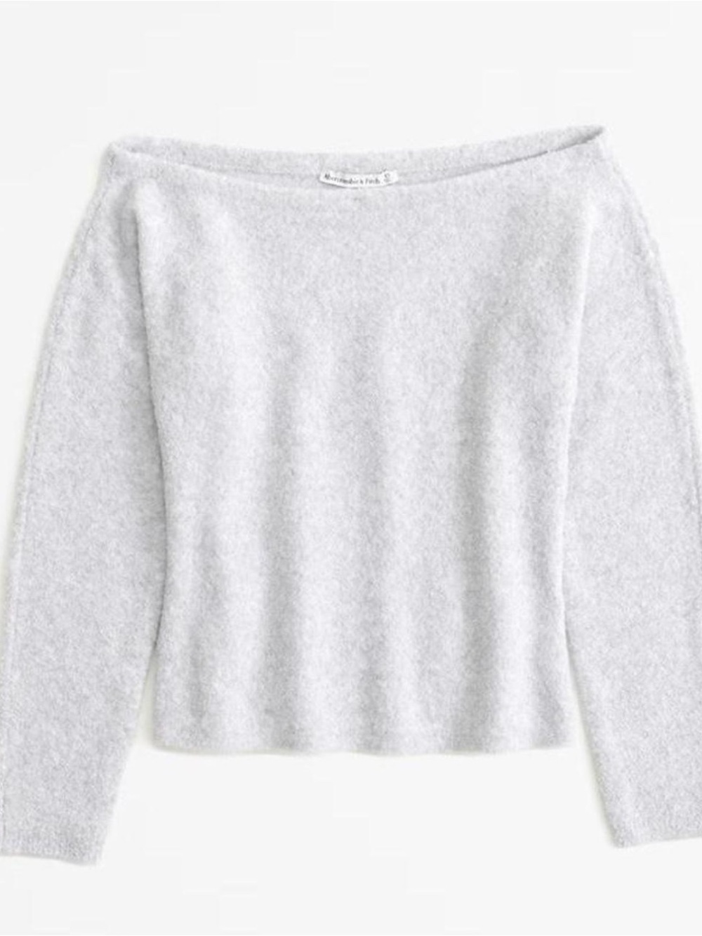 Abercrombie & Fitch Off-Shoulder Women's Sweater in Light Gray